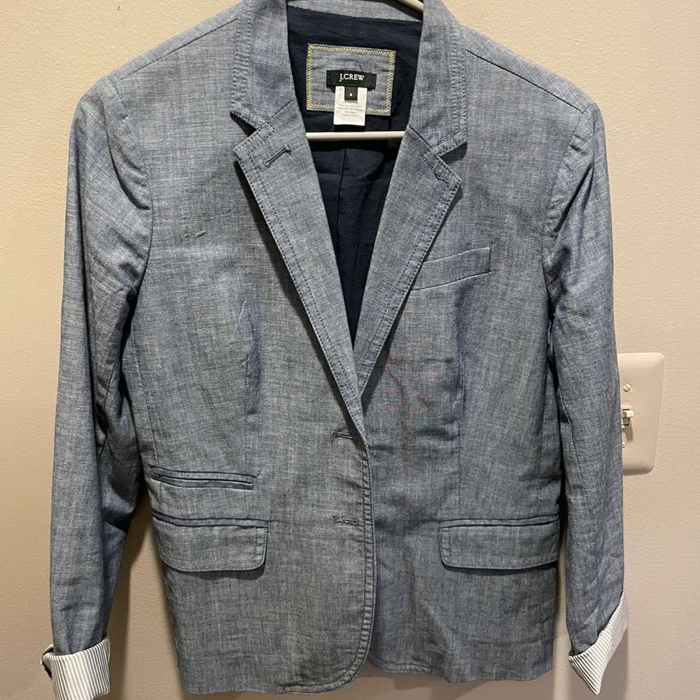 J Crew denim blazer